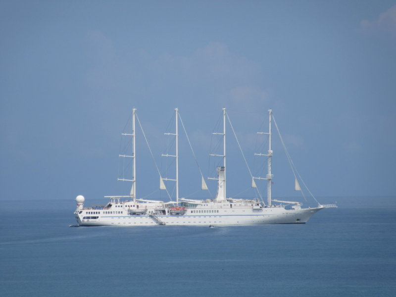 Huge ship out in the bay