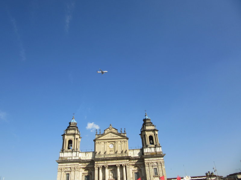 Centre of town right on the flightpath