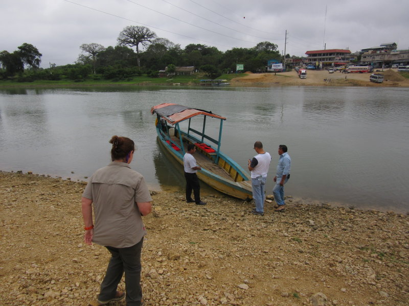 Walking down to our boat