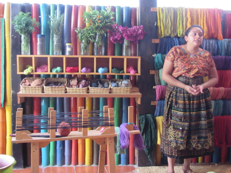 ...dyeing (using native plants)...