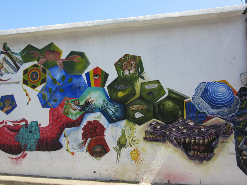 Colourful murals everywhere