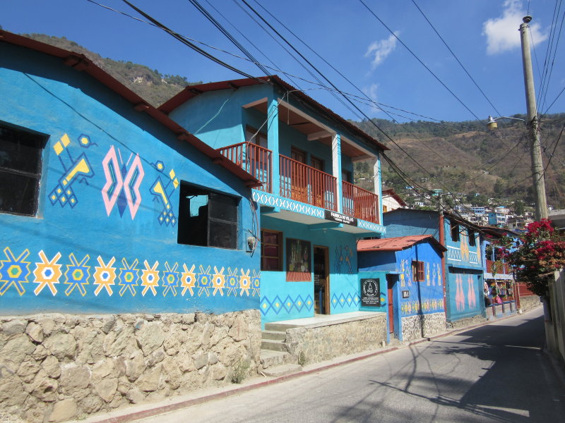 Blue houses...