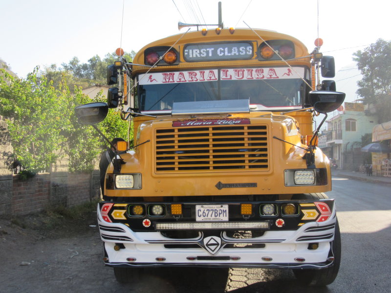 We got this bus from Panajachel to Solola