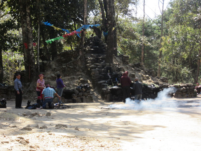 Mayan ceremony at Iximche