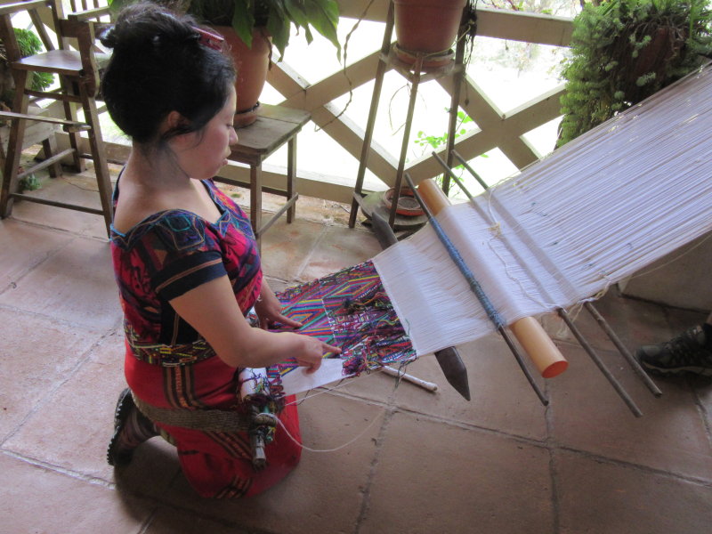 Back strap weaving