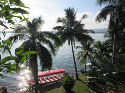 View from our terrace - mouth of Rio Dulce