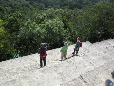 Looking down from the top of Temple IV