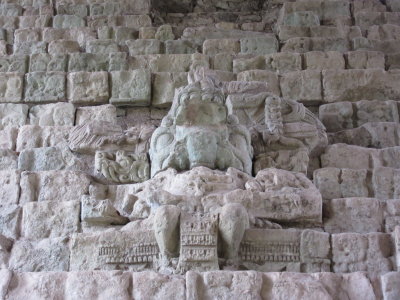 A king of Copan on the stairway