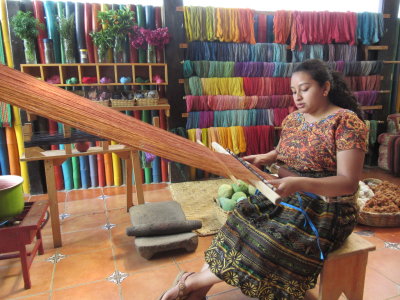 ...and weaving demonstration