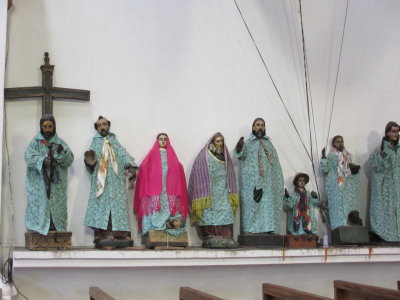 Wooden statues of saints