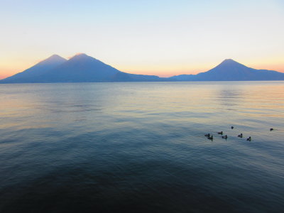 Volcans Atitlan, Toliman and San Pedro 