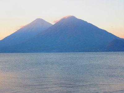 Volcan Atitlan (3537m) and Toliman (3158m)