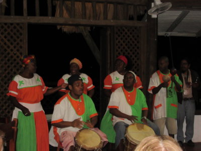 Garifuna dancers and musicians