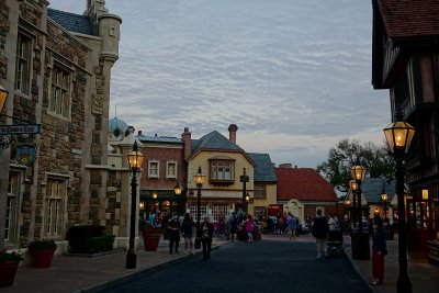 United Kingdom pavilion at dusk