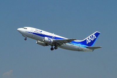 ANA's B-737/500, JA356K, Climbing