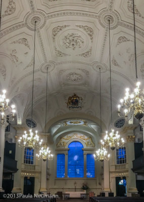 Inside St. Martin in the fields church