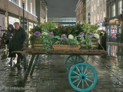 a rainy night in Covent Garden