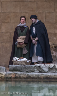 Actors at Roman bath