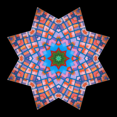 Kaleidoscope created with a picture of an amateur's painting