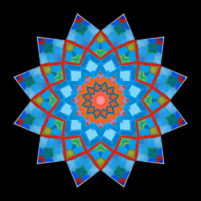 Kaleidoscope created with a picture of an amateur's painting