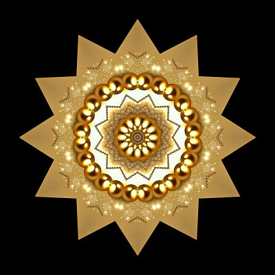 Kaleidoscope created with a picture of a winter decoration