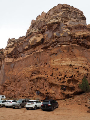 Parking area at the end The Grand Wash trail, Capitol Reef NP