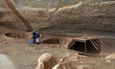 Kivas within Step House cliff dwelling, Mesa Verde NP