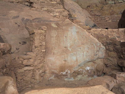 Petrogplyphs in Step House Cliff Dwelling, Mesa Verde NP