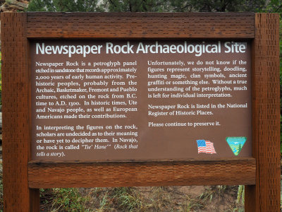 Newspaper Rock Archiological Site