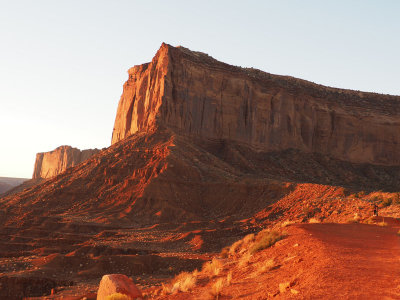 Early morning light on Mitchell Mesa at Monument Valley