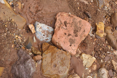 Colors of rock in the Grand Wash, Capitol Reef NP