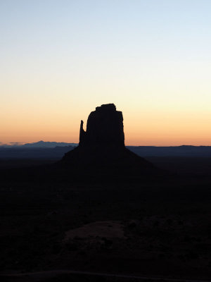 Just before the sun breaks through at Monument Valley