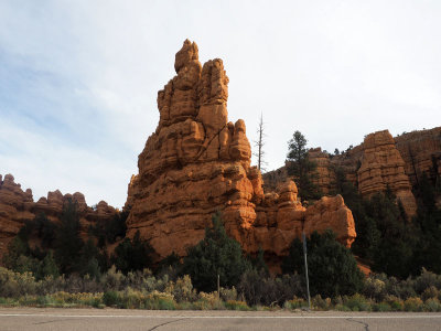 Driving through Red Canyon in the Dixie National Forest