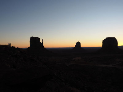 Watching the sunrise at Monument Valley