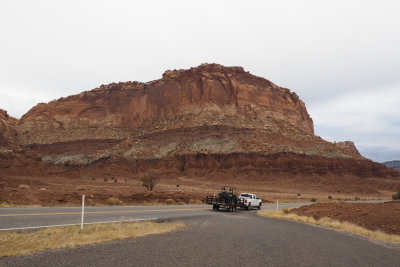 Driving into Capitol Reef NP in the morning