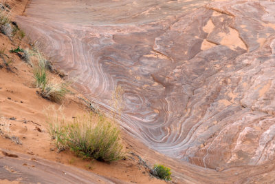 Pattern revealed by erosion of the rock near Page, AZ
