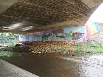 Graffiti by the Mill Stream under the bridge in Moab, UT