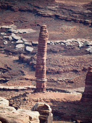 A rock formation within the canyon at Canyonlands NP