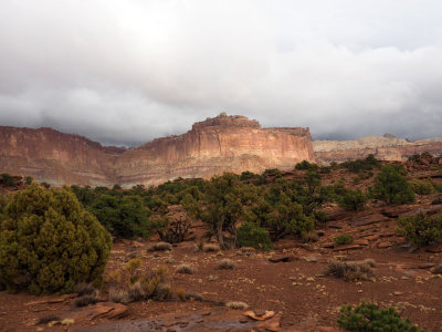 Sunshine breaks through at Capitol Reef NP