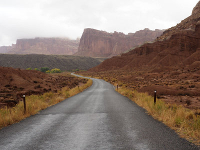 The scenic road at Capitol Reef NP