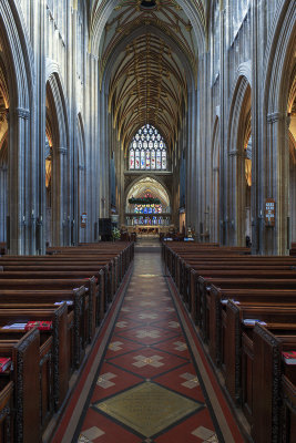 Looking east along the nave