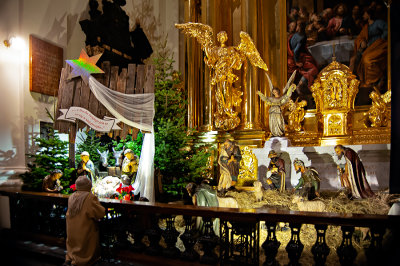 Nativity Scene At Church Of The Holy Cross