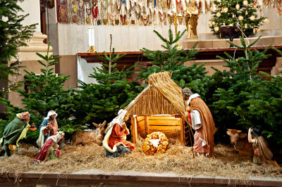 Nativity Scene At Jesuit Church