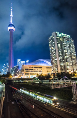 CN Tower by night