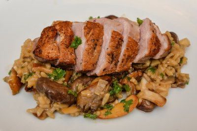 Duck Breast with Wild Mushroom Risotto