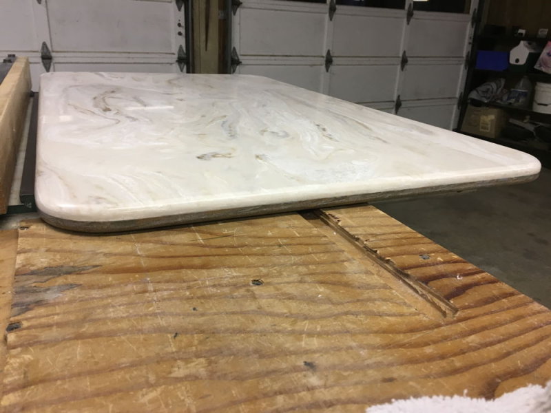 Corners finished in dinette table