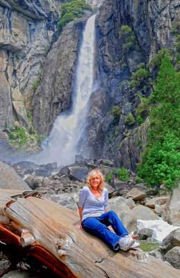 Janet at Yosemite Falls 