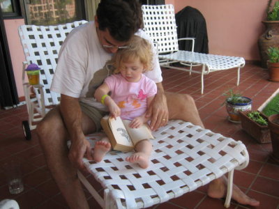 Reading to Daddy