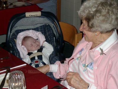 Nana and 8 Week-Old Sophia--Her First Restaurant.jpg