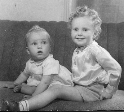 Myself and my younger Brother Trevor late 1948.